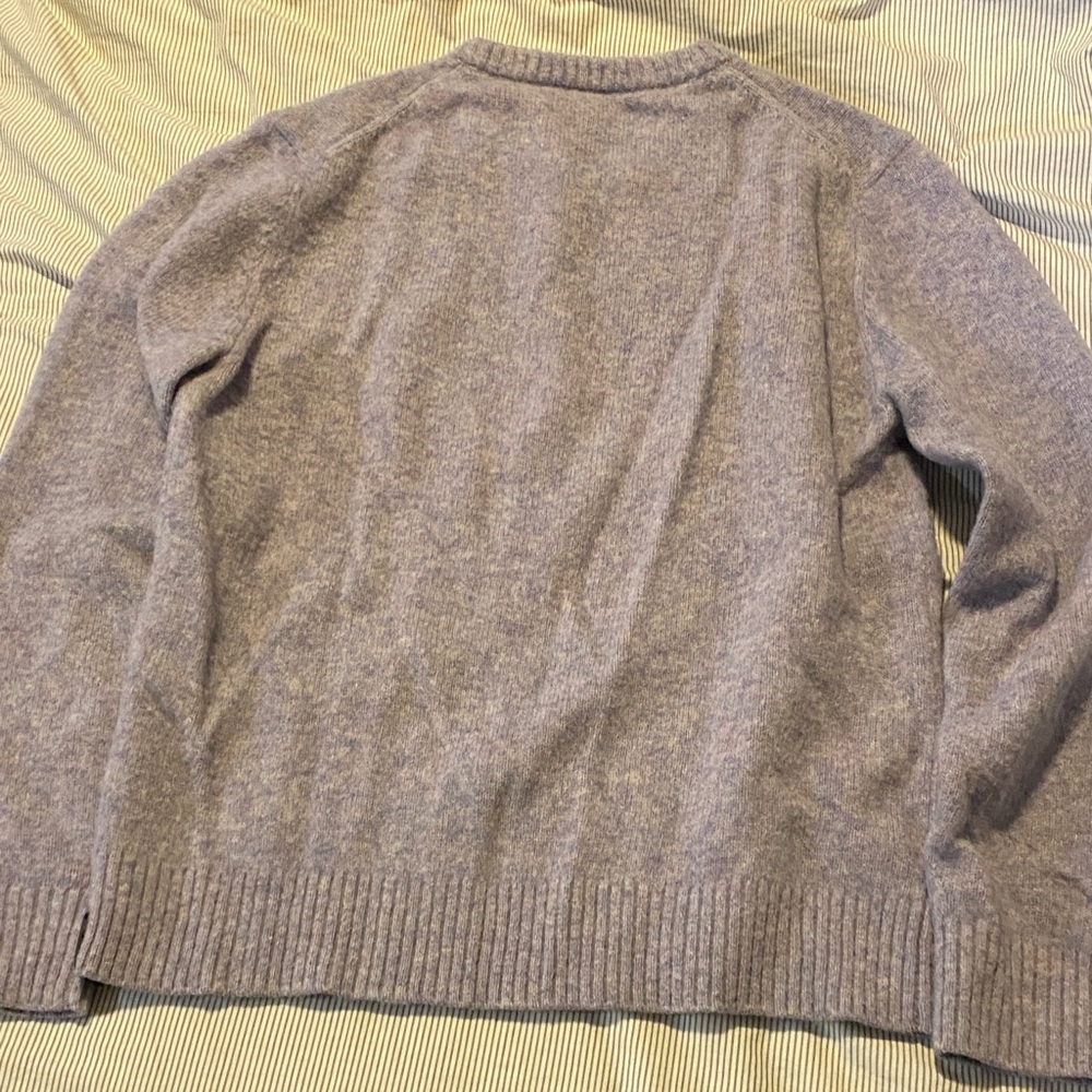 Todd Snyder 100% Wool Men's Heathered Lavender Crewneck Sweater M